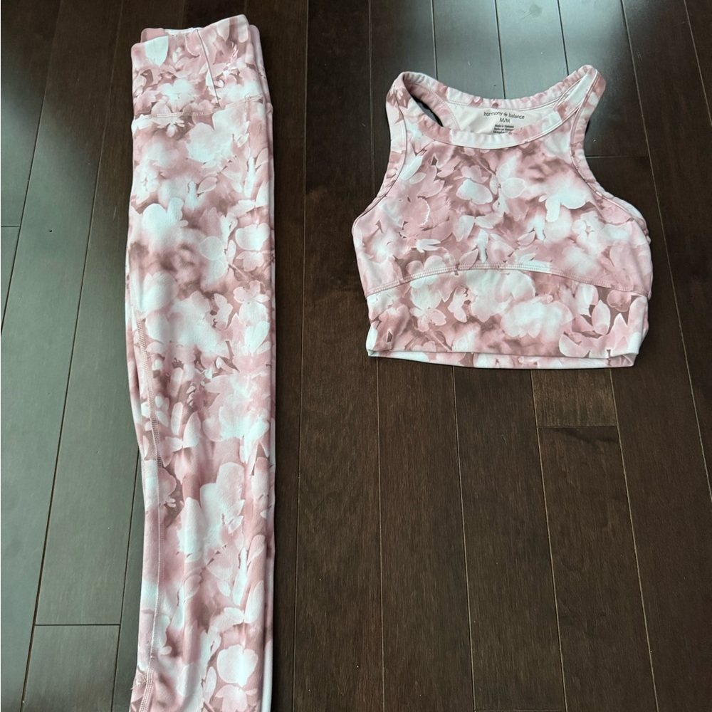 Pink Floral Activewear Set